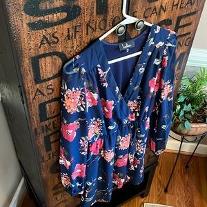 Faux Wrap Mini Dress XS